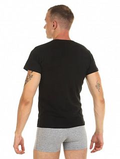 Эластичная футболка с коротким рукавом черного цвета DonDon RT501-01_03
